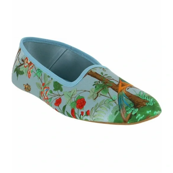 Gucci Silk Printed Slippers
